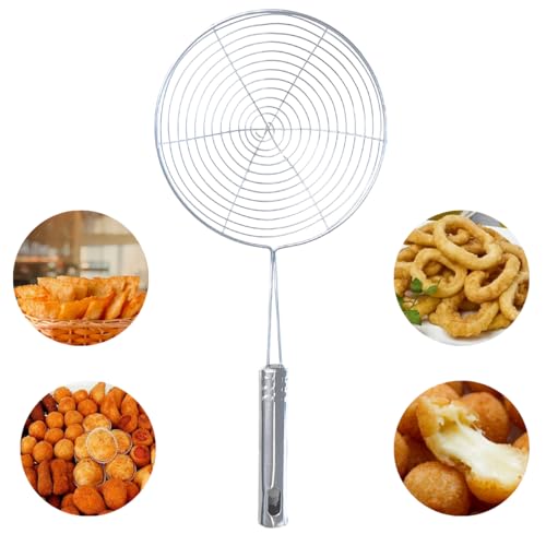 Escumadeira de Inox Para Frituras Como Massas De Pasteis Coxinha Bolinhos De Chuvas E diversos alime