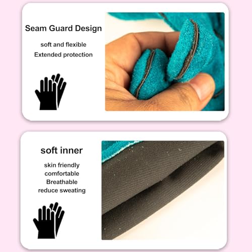 Anti-Bisshandschuhe für Hunde und Katzen, Fellpflege-Handschuhe, Leder-Schweißhandschuhe, Vogelhandhabung, Falkenhandschuhe, Greifer, Anti-Biss-Futterhandschuhe