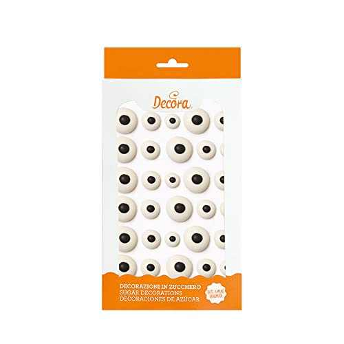 Decora 0500350 Cf 30 Occhietti In Zucchero 3 Dimensioni, 2 Confezzioni ( 60 Occhietti Totale)