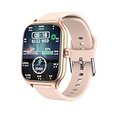 AERXHF Fitness Tracker Smart Watches for Women Watch for iOS and Android(Answer/Make Calls) 2.01', IP68 Waterproof Heart Rate Blood Oxygen Sleep Monitoring Fitness Watch(Rose Gold)