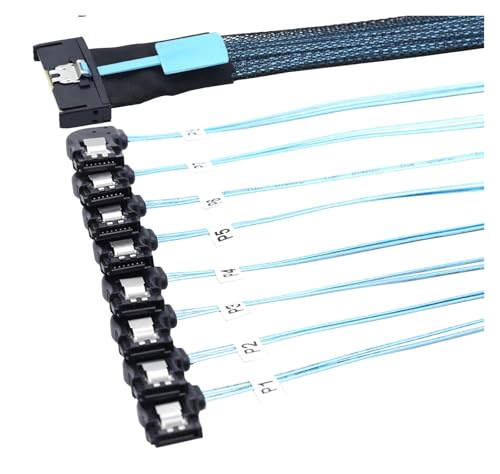 Cable Ultraport Slimline 0.5 m SAS4.0 8i a SATA 7P miniatura 2