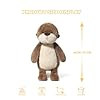 Niceween Stuffed Animals Adorable Sea Otter Plush Toys 14.2 inches Soft and Comfort Sea Otter Plush Toy Gift for Kids, Brown/White #2