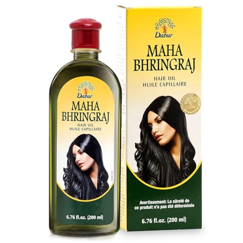 Dabur Maha Bhringraj Herbal Ayurvedic Hair Oil Infused with Bhringraj Oil for Scalp Nourishment Soft and Manageable Strands Oils for Hair and Scalp Massage 200ML (6.76 fl oz)