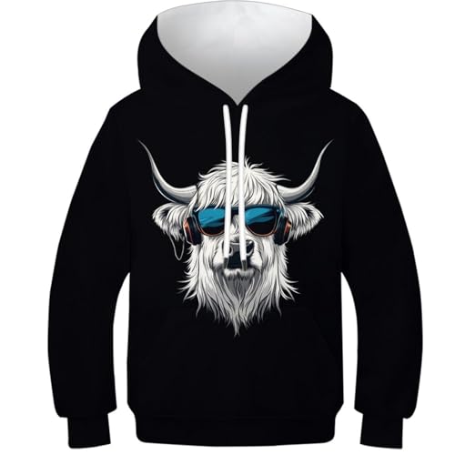 Sweat à capuche imprimé 3D enfants pour éviter le froid avec style décontracté