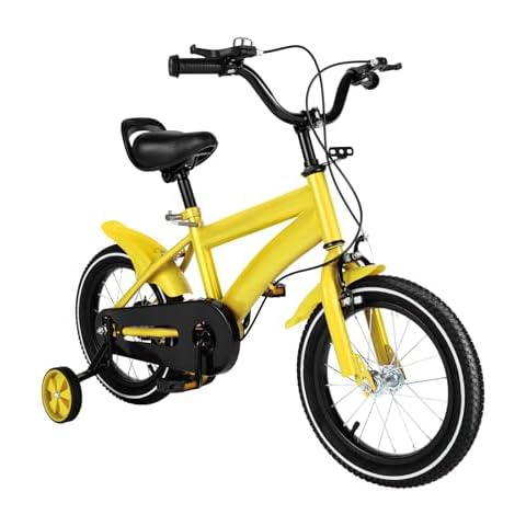 ROGONPDK 14 Inch Kids Bicycle with Training Wheels Cover