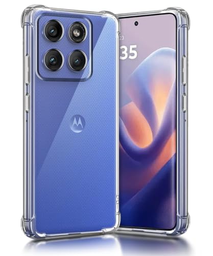 Image of WOW IMAGINE Clear Back Cover Case for Motorola Moto Edge 60 Pro 5G | Shockproof Soft TPU Case | Cushioned Edges for Ultimate Protection Back Cover Case - Transparent