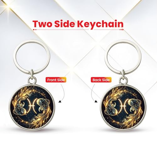 Image of MG | Protective Evil Eye /Spiritual Symbols /Om /Motivational Keychains | Double-Sided Metal Key Ring | Good Luck and devine Charm for Car, Bike, Home & Office