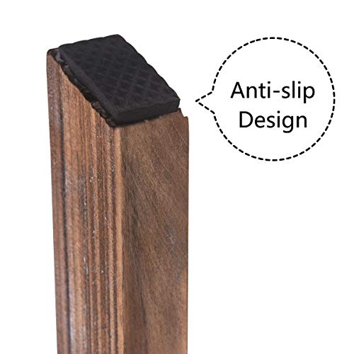 RHF 48" Blanket Ladder Rustic,Decorative Ladder Shelf,Leaning Shelf,Ladder for Bathroom, Ladder Shelf Stand, Rustic Farmhouse Wood Ladder,Ladder Shelves,Brown,No Assembly Required (4 Ft, Brown)