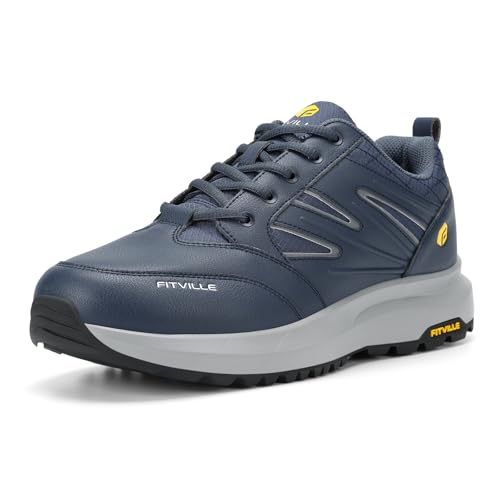 Image of FitVille Mens Wide Hiking Shoes Outdoor Walking Shoes Trekking Trails Sneakers with Slip Resistant