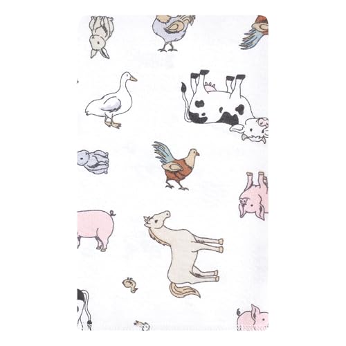 Image of Hudson Baby Unisex Baby Flannel Burp Cloth 10pk, Farm World, One Size