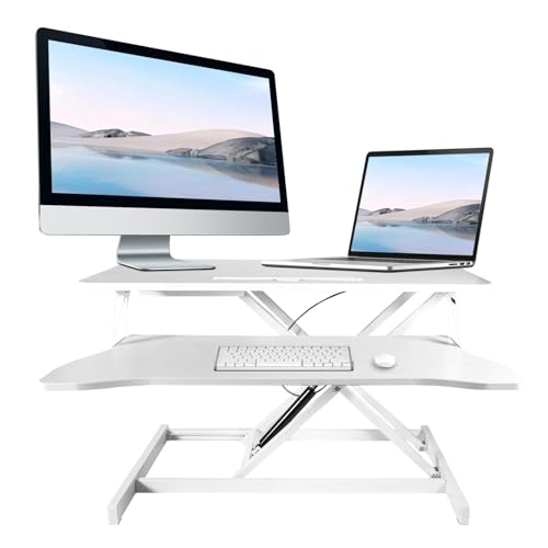 GREENSAPPIRE 1PC Standing Desk Converter Height Adjustable Dual Monitor