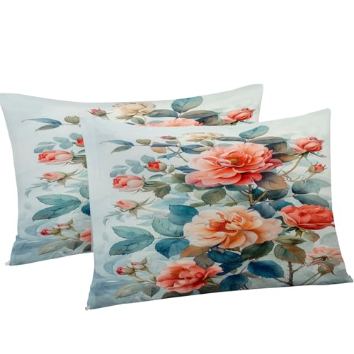 Housse de couette 200x200 microfibre douce à fermeture éclair rose