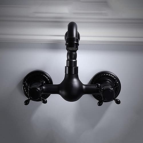 Robinet d'évier de salle de bain noir mat pour rénovation rétro chic