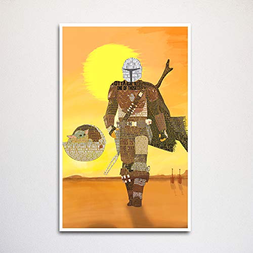 Mandalorian Star Wars word art print 11x17" unframed | Mando | typography art | made from quotes | wall home décor | star wars