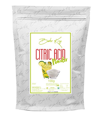 Image of BAKE KING Citric Acid Powder 100G, (CITRUS) Citric Acid for Cleaning Purpose, Citric Acid For Food And Bakery, Food Grade, Citric Acid Powder for Making Malai Peda, Jalebi, Poha Chivda, Dhokla etc