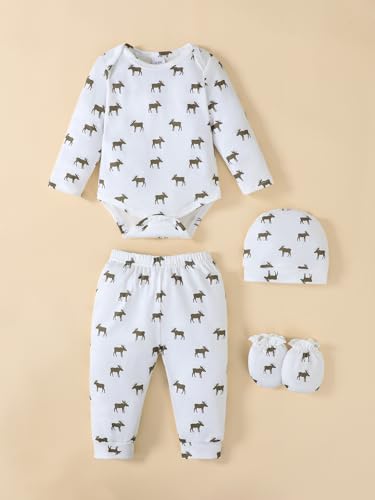 Newborn Baby Boys Clothes Outfits Funny Pattern Romper Pants Set Infant Unisex Baby Clothing 12Pcs4