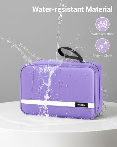 Image of Maliton Toiletry Bag for Men & Women Travel Toiletry Bag Hanging Toiletry Bag Hygiene Organizer with 4 Compartments Waterproof Bathroom Shower Bag Large Toiletries Travel Bag (Purple)