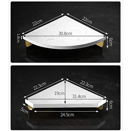 Estante de baño de mármol de lujo para pared elegante 5