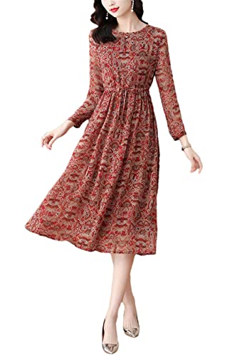 Robe de soirée vintage en mousseline Hdhdeueh taille L pour femme