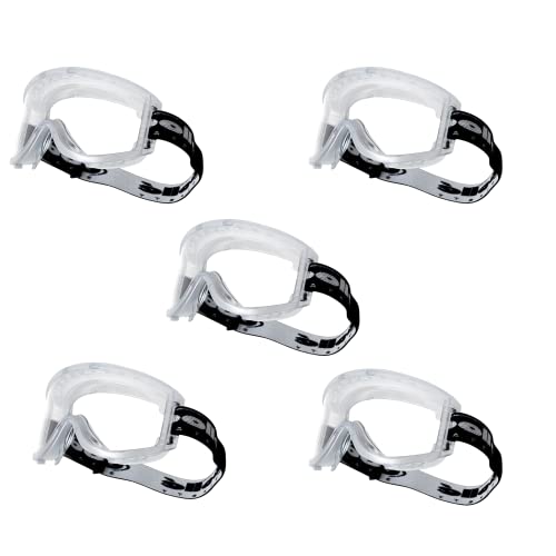 DSTOCK60 - 5 paires de Lunettes-masques de protection BOLLE – Attack II ATPSI – Anti-rayures et antibuée – Monture étanche - Bricolage, Jardinage, Industrie...