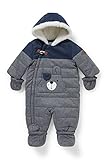 traje nieve bebe decathlon Traje de nieve acolchado para bebé con capucha, cremallera lateral y botón de mordaza. Mitones y pies desabrochables. Bolsillo de canguro con diseño de oso y forro polar.