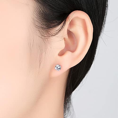 Boucles d'oreilles argent 925 anti-allergie avec zircon brillant quotidien