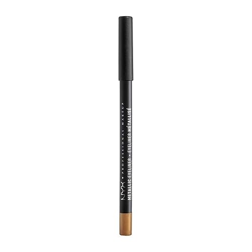 NYX PROFESSIONAL MAKEUP - Delineador de ojos metálico color dorado