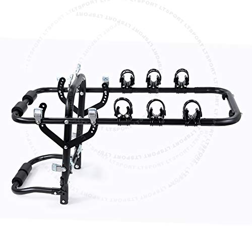 LT Sport Car Bike Rack 3 Bicycle Carrier Rear Trunk Mount Holder for SUV Mini-Van Wagon - Thumbnail 3