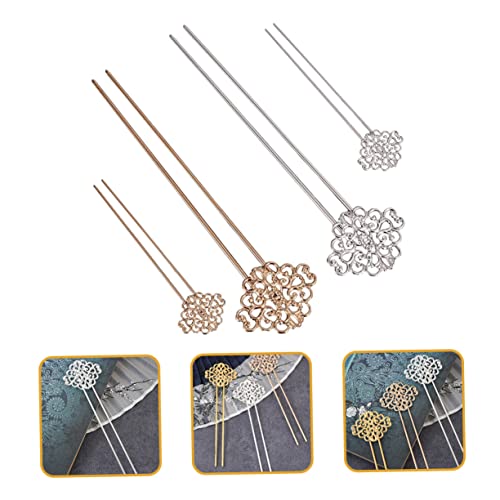 Épingles à cheveux en U pour chignon et accessoires style chinois - 4
