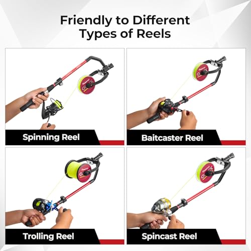 Piscifun Speed X Fishing Line Spooler Machine with Unwinding Function - Fishing line Winder Spooler Fishing line Spooling Station Works with Spinning Reel, Cast Reel and Spincast Reel