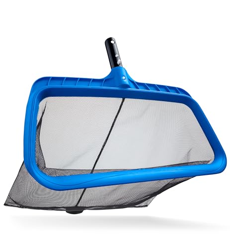 Pool Skimmer Net for Leaves - Leaf Rake for Pool Cleaning // Swimming Pool Leaf Net - Heavy Duty Reinforced Frame Large Capacity Pool Rake // The Ultimate Pool Rake for Pools (Pole Sold Separately)