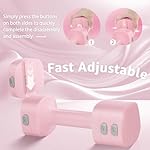 Adjustable Dumbbell Set of 2, Adjustable Weight set, Anti-slip Handle, 4 in 1 Free Weights Dumbbells Set for women at home, 2.2lb, 3.3lb, 4.4lb, 5.5lb, for Home, Office, Gym Exercise Training - Image 3