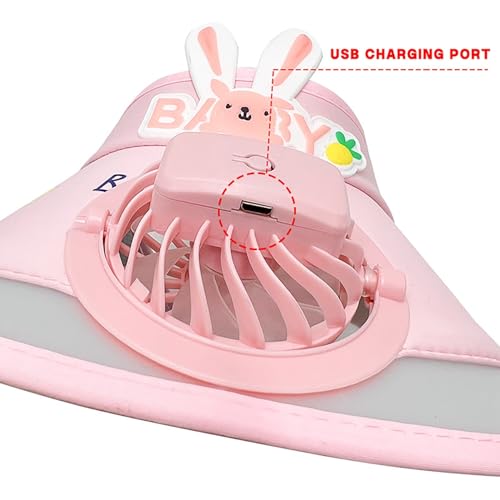 Sombrero de sol de conejo infantil con ventilación integrada 3