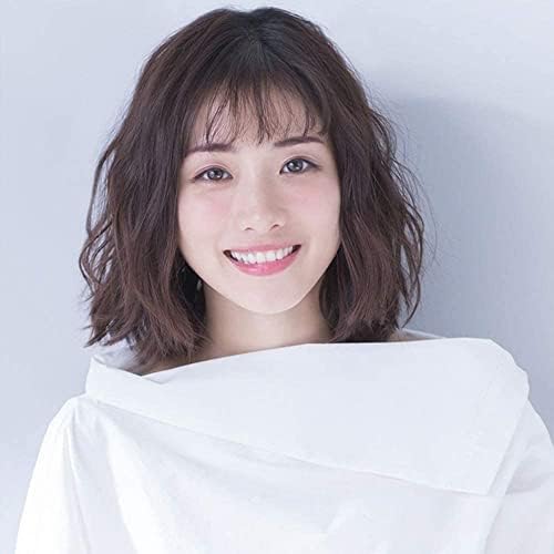 Amazon Co Jp Haircubeフルウィッグ人毛100 セミロング パーマ ウィッグ カール医療用巻き髪 石原さとみと同型日常手植え 超リアル人工皮膚 耐熱自然なふわふわ感 ダークブラウン ビューティー