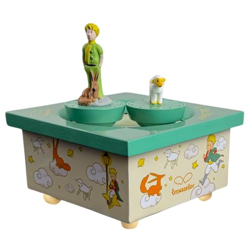 TROUSSELIER - Le Petit Prince - Boîte à Musique Dancing 2 Figurines - Idéal Cadeau de Naissance - Boite Musicale Bébé Enfant Fille Garçon - Beau Danube...