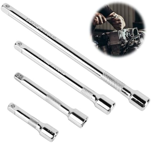 DAKCOS Rallonge Cliquet 3/8,75,150 Et 250 Mm,Rallonge 3/8 Pout Cliquet,Acier Au Chrome-vanadium