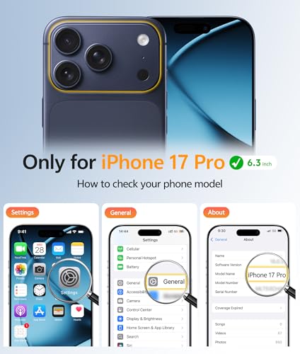Image of FNTCASE for iPhone 17 Pro Case: [Compatible with Magsafe] Translucent Matte Cases with [Full Camera Protection] [Screen Protector] Military Grade Shockproof Protective Phone Cover - Black