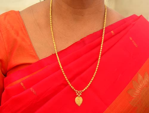 Image of Radha's Creations Women's 1 Gram Gold Plated Copper Mangalsutra with Chain 24 inch and Vati Tanmaniya
