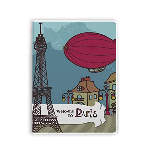Cuaderno de la Torre Eiffel Paris Airship Francia con diseño elegante