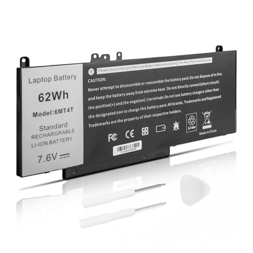 ASUNCELL 6MT4T Laptop Battery for Dell Latitude E5470 E5570 Precision 3510 7V69Y TXF9M 79VRK 07V69Y 6MT4T 0HK6DV 079VRK 0TXF9M 451-BBUN 451-BBTW 0C1P4 7.6V 62Wh