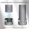 ZM Flexible PVC Pipe Cap with Stainless Steel Clamp, 1.9 Inner Diameter for 1-1/2 Nominal Pipe, Black (2-Inch)
