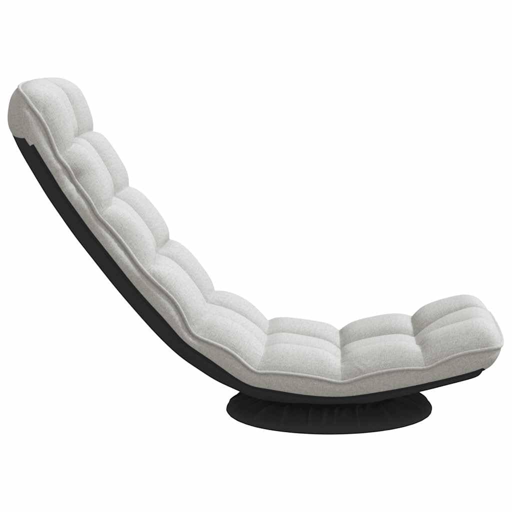 vidaXL Sillón Giratorio de Suelo de Tela Gris Nube 70x51x79 cm, Silla giratoria, Silla de Juego de Piso, Silla de Piso Plegable