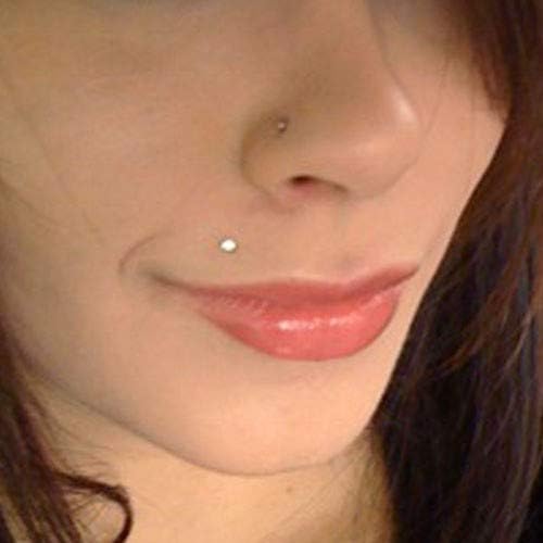 Crdifu 8pcs Stainless Steel 18G Nose Screw Stud Ring Piercing Silver with 1.5/2/2.5/3mm Top Body Jewellery - Image 3