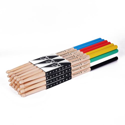 Baguettes de batterie 7A en érable premium avec grip ergonomique