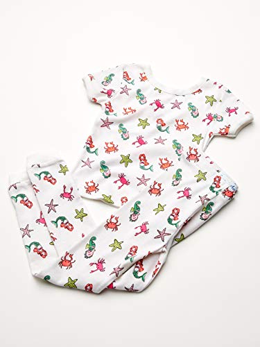 Girls' Seas The Day Sleepwear 4pc Set 2 Tops, Pants, and Shorts3