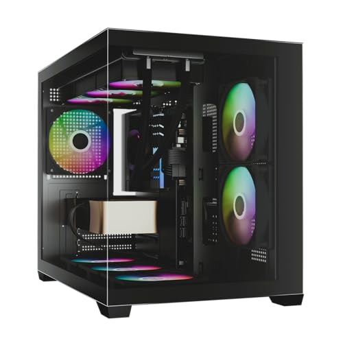KAIROS BLAKE Pc Gaming i7 12700F 12 Core fino a 4.90GHz, RTX 5060 8GB, RAM DDR4 32GB, SSD NVMe 1000GB, Dissipatore liquido 360mm, Win 11 Pro, Pc desktop