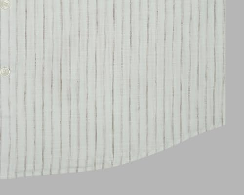 Image of GHPC 100% Cotton Striped Half Sleeves Regular Fit Formal Shirt for Men
