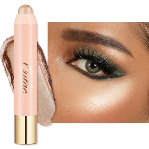 Oulac Iluminador en Stick - Stick Iluminador e Contorno en Crema, Maquillaje en Barra con Iluminador, No se Apelmaza ni se Arrastra, Acabado Metálico, Vegano y Sin Crueldad, H2 Butter