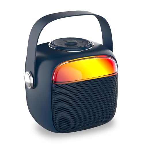 Pebble Flare Portable Bluetooth Speaker with Deep Bass | TWS Pairing | RGB Lights | Auto Pairing | Compact Premium Design (Blue)