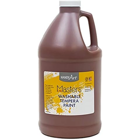 Handy Art 212-750 Little Masters Washable Tempera Paint 1/2 Gallon, Brown Cover